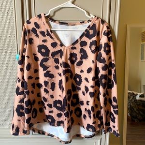 Long sleeve animal print